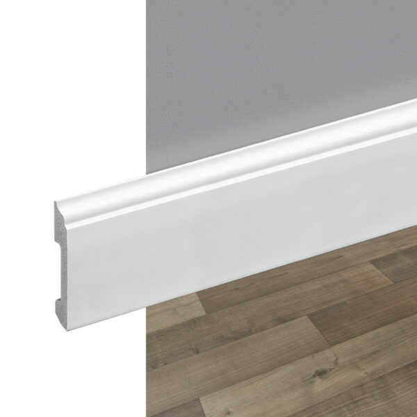 Zócalo de EPS Atrim Curves 80 mm PVC Blanco Mate