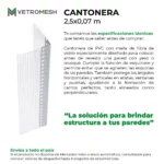Cantonera para terminación de angulos Vetromesh Varilla 250 cm - Imagen 4