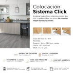 Piso Vinílico Kflooring AquaL  5.7 mm SPC Tránsito Comercial Tipo Shopping Click 2.257 m² - Imagen 3