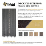 Baldosa Deck Frigg WPC 20 mm 30.5 x 30.5 cm Encastrable 0.09 m² - Imagen 5