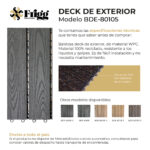 Baldosa Deck Frigg WPC 20 mm 30.5 x 30.5 cm Encastrable 0.09 m² - Imagen 5