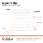 Toallero Eléctrico Atrim Coco 60x70 cm Acero Inoxidable - Imagen 4