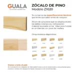 Zócalo de Pino Kflooring Curvo 69 mm Natural - Imagen 2