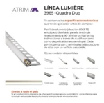 Guardacanto LED Quadra Dúo Lumière Atrim 10 mm Aluminio Anodizado - Imagen 2