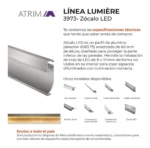 Zócalo LED Lumière Atrim 13 mm Aluminio Anodizado - Imagen 3