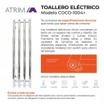 Toallero Eléctrico Atrim Coco 26x95 cm Acero Inoxidable - Imagen 2
