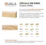 Zócalo de Pino Kflooring Curvo 45 mm Natural - Imagen 2