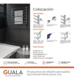 Toallero Eléctrico Atrim Coco 60x70 cm Acero Inoxidable - Imagen 3