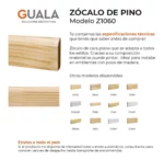 Zócalo de Pino Kflooring Moldurado 69 mm Natural - Imagen 2