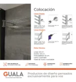 Toallero Eléctrico Atrim Cubic 48x22 cm Acero Inoxidable - Imagen 3