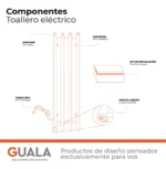 Toallero Eléctrico Atrim Coco 26x95 cm Acero Inoxidable - Imagen 4