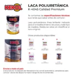 Laca de Base Solvente Lackol Kekol Lata 1 l Brillante - Imagen 2