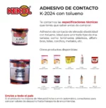 Adhesivo de Contacto Adhekol Kekol Lata 14 kg - Imagen 2
