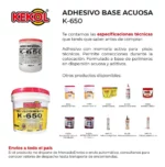 Adhesivo K650 con Memoria para Piso Técnico Adhekol Kekol Balde 4 kg - Imagen 2