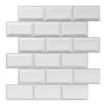 Frigg 30X30 cm PVC Ladrillo Blanco Mate