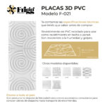 Placas 3D PVC Frigg 50x50 cm PVC Blanco - Imagen 2