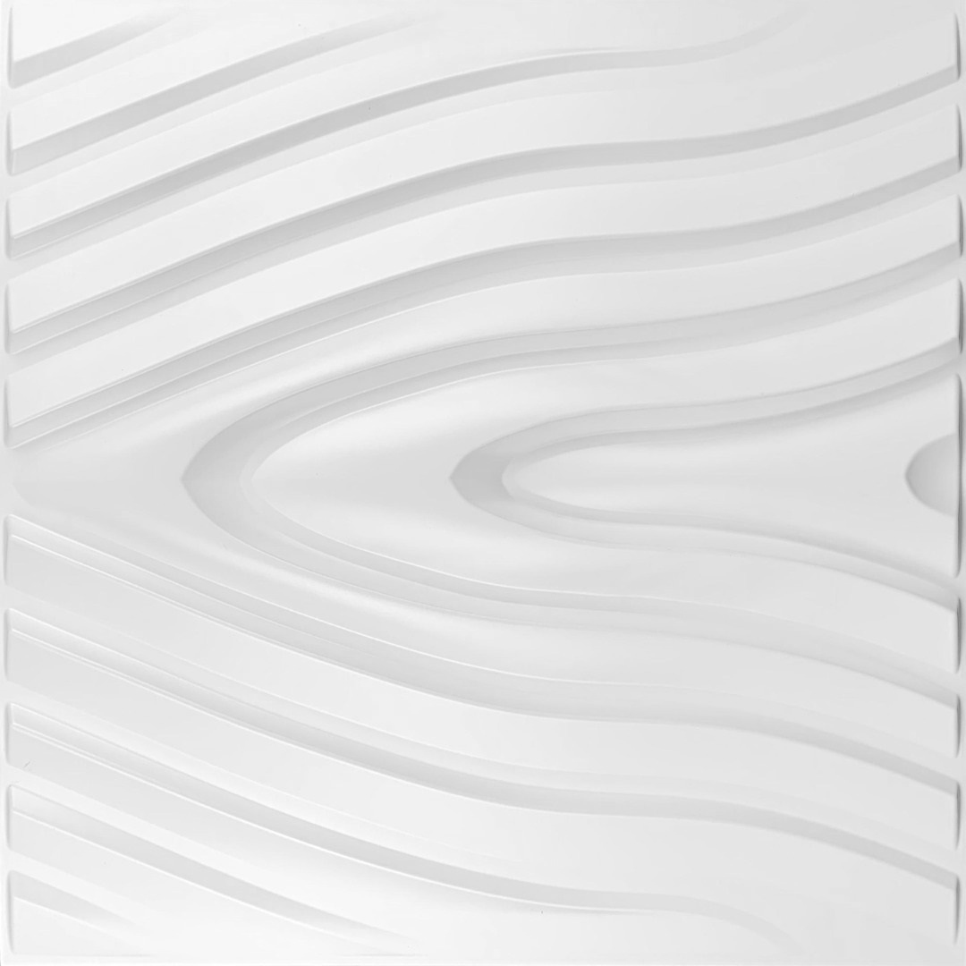 F-052-01 Placas 3D PVC Frigg 50x50 cm PVC Blanco - Imagen 1