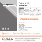 Moldura Contemporánea 15x65 mm EPS Blanco Tira 2 m - Imagen 5