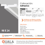 Moldura Contemporánea 24x90 mm EPS Blanco Tira 2 m - Imagen 5