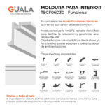Moldura Funcional LED Tapa Riel 140x110 mm EPS Blanco Tira 2 m - Imagen 5