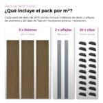 Deck WPC Sólido Guala 23 mm Coextrusado Tránsito Comercial Intenso Pack x m² - Imagen 2