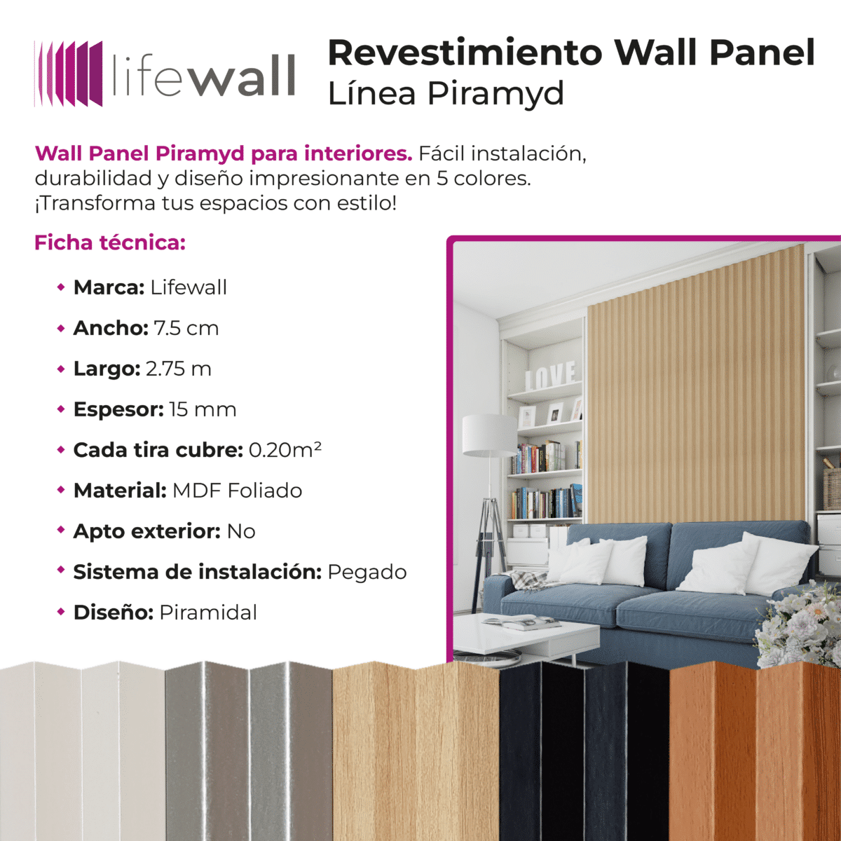 Wall Panel Especificaciones
