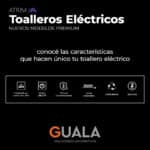 Toallero Eléctrico Atrim Jet 53 x 48 cm Acero Inoxidable Negro Mate - Imagen 4