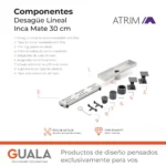 Desagüe Lineal Atrim Aqua Inca 30 cm Acero Inoxidable Mate - Imagen 7