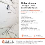 Desagüe Lineal Atrim 2 en 1 Aqua 90 cm Acero Inoxidable Mate - Imagen 6