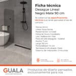 Desagüe Lineal Atrim Aqua Negro 90 cm Acero Inoxidable Mate - Imagen 6