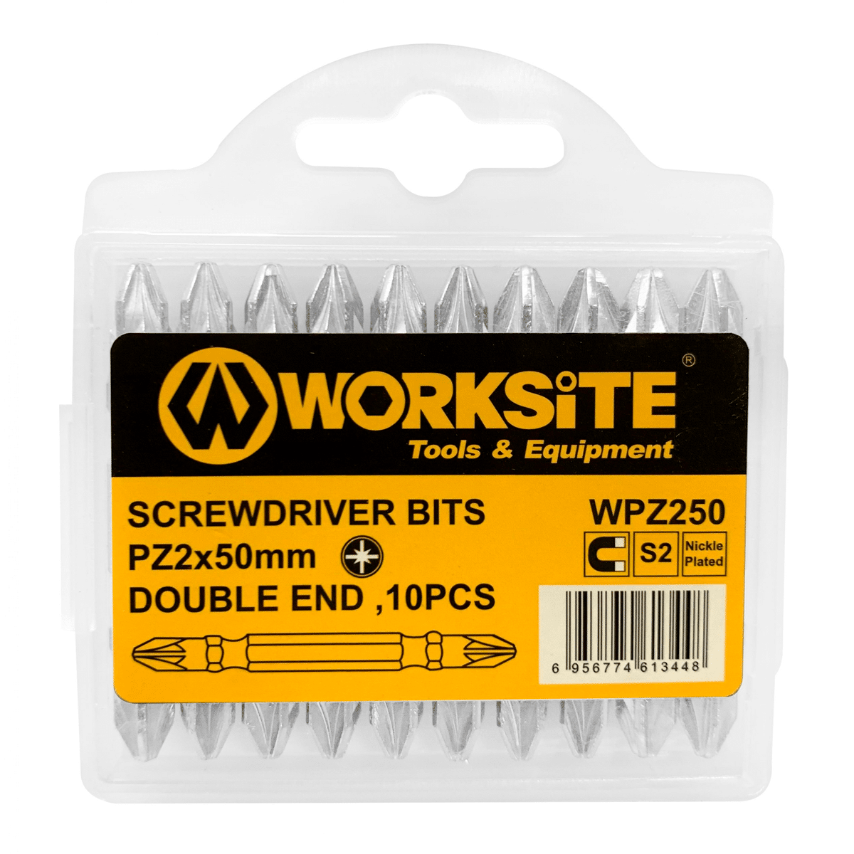 WPZ250 (1) Set de Puntas Magnéticas Worksite 10pzas Cruz 50mm - Imagen 1