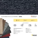 Alfombra Bouclé Frigg Floring Rambo 4 mm Azul 1m² - Imagen 2