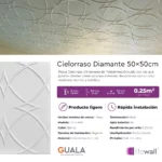 Placa Cielorraso Telgopor Diamante 50x50 cm Blanco - Imagen 6