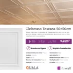 Placa Cielorraso Telgopor Toscana 50x50 cm Blanco - Imagen 4
