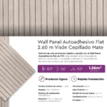 Revestimiento Autoadhesivo Wall Panel Flat Visón Cepillado Mate 2.60m - Imagen 10