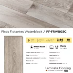 Piso Flotante Frigg Waterblock Gris Himalaya 8 mm HDF Tránsito Comercial Click 2.44m² - Imagen 7