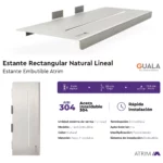 Estante Rectangular Lineal Atrim Embutible Esmerilado 30 cm - Imagen 4