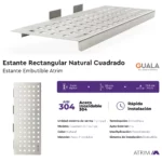 Estante Rectangular Cuadrado Atrim Embutible Esmerilado 30 cm - Imagen 4
