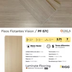 Piso Flotante Frigg Vision Beige 8 mm HDF Simil Madera Alto Tránsito Click 2.71 m² Caja - Imagen 4