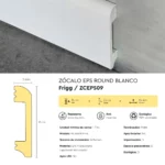Zócalo Frigg Round Blanco EPS Antihumedad 8 cm - Imagen 4