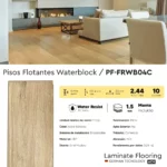 Piso Flotante Frigg Waterblock Gris Roble Nórdico 8 mm HDF Tránsito Comercial Click 2.44m² - Imagen 6