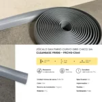 Zócalo Sanitario Curvo Gris Chico CleanBase Frigg 2.5 cm 5m - Imagen 5