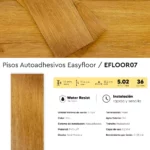 Piso Vinílico Autoadhesivo Easyfloor Baru 1.5 mm LVT Tránsito Residencial Frigg 5.02m² - Imagen 5