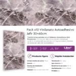 Vinilanato Autoadhesivo Decorativo 30x60 Jafir Pack x 10 Lifewall 1.8 m² - Imagen 6