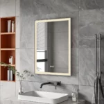 Espejo LED Rectangular Nilo Negro Vertical MirrorOn 60x80 cm Luz Cálida - Imagen 3