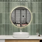 Espejo LED Circular Lux Negro MirrorOn 60x60 cm Luz Cálida