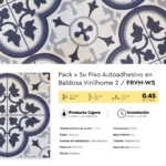 Piso Vinílico Autoadhesivo en Baldosas Azulejos Vinilhome 2 Balanca 1.5 mm SXP PVC Tránsito Residencial Frigg 0.45m² - Imagen 8