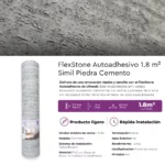 Revestimiento Autoadhesivo Flexible Simil Cemento En Rollo FlexStone Cemento de Frigg 60 x 300 cm - Imagen 8