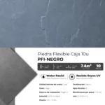 Piedra Flexible Natural 61x122 cm Negro Piedrafina Pack x10 - Imagen 3