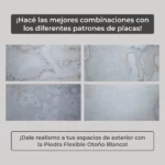 Piedra Flexible Natural 61x122 cm Otoño Blanco Piedrafina Pack x10 - Imagen 2